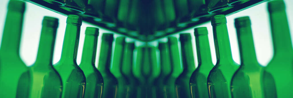 The glass bottle